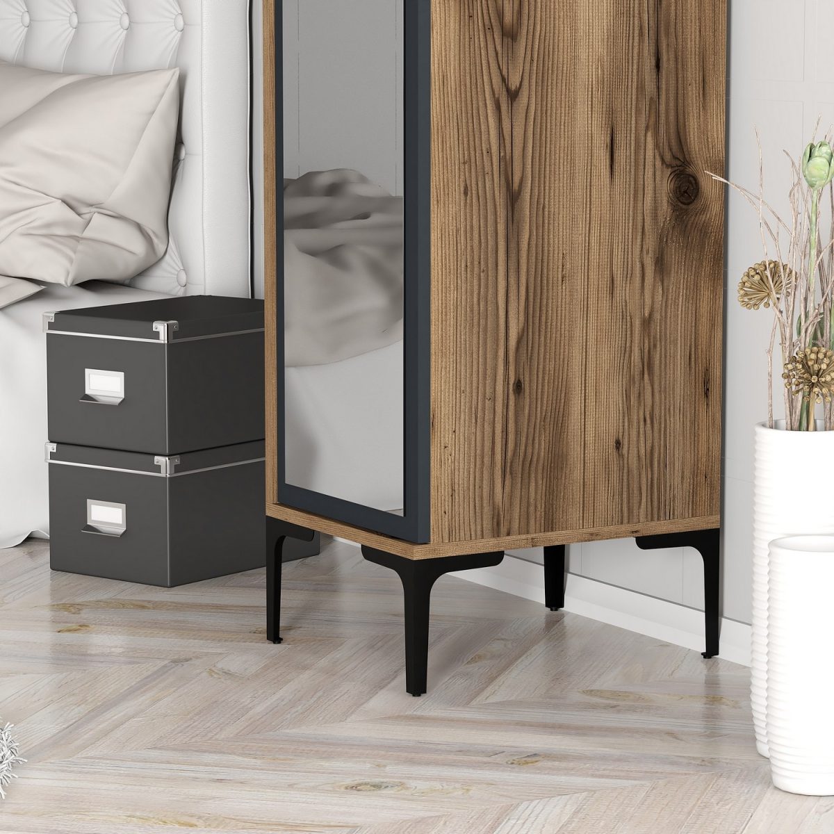 Kumsal R - Walnut, Anthracite – Гардеробер - Image 6