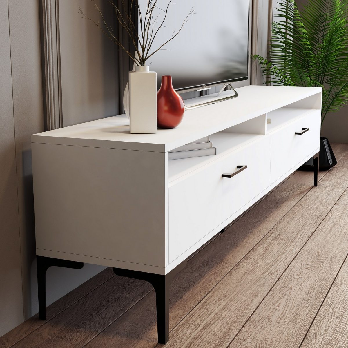 Istanbul 2 - White – ТВ комода - Image 4