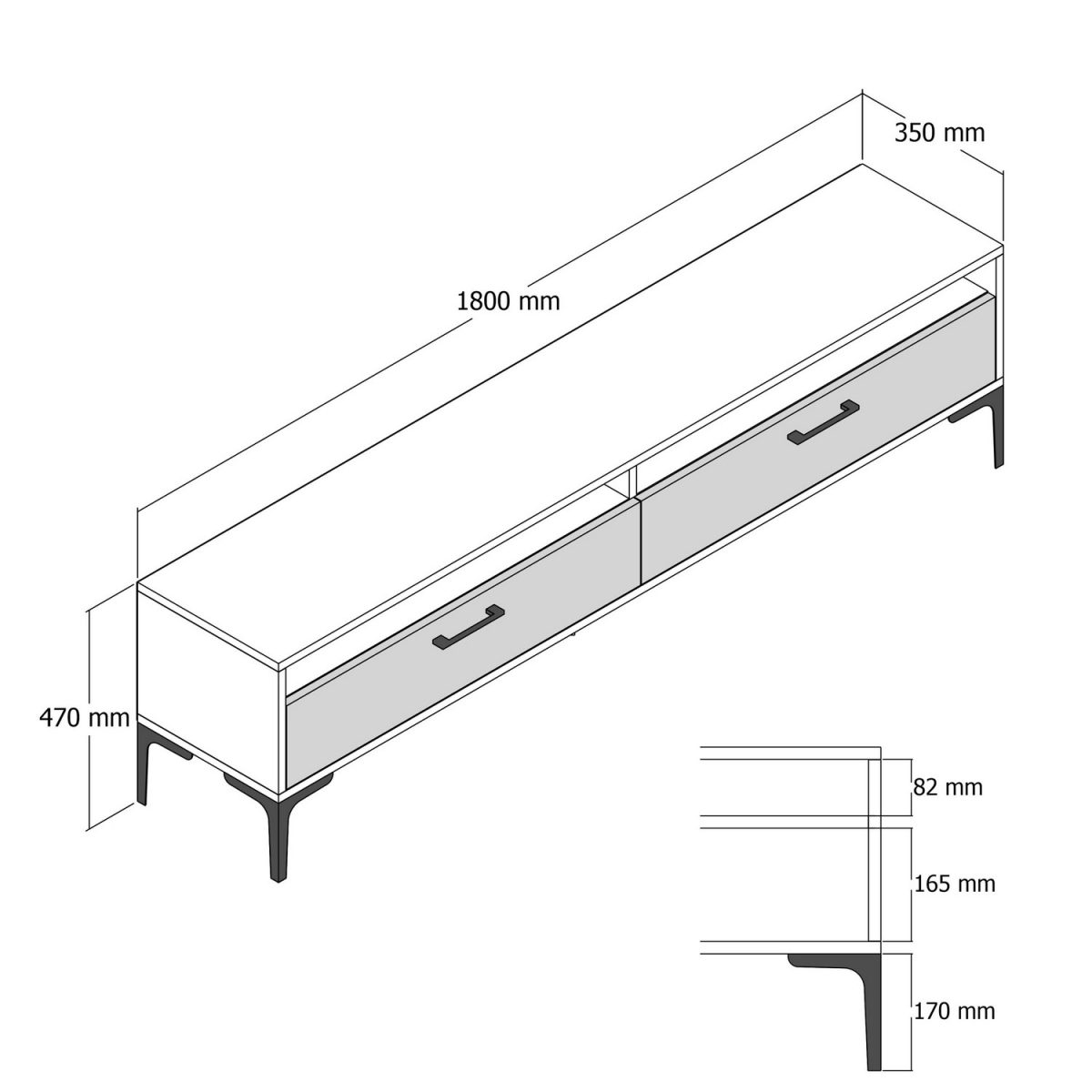 Istanbul 2 - White – ТВ комода - Image 6
