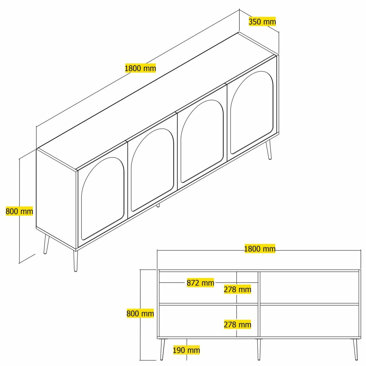 Lyon 80 - White, Gold – Конзола - Image 7