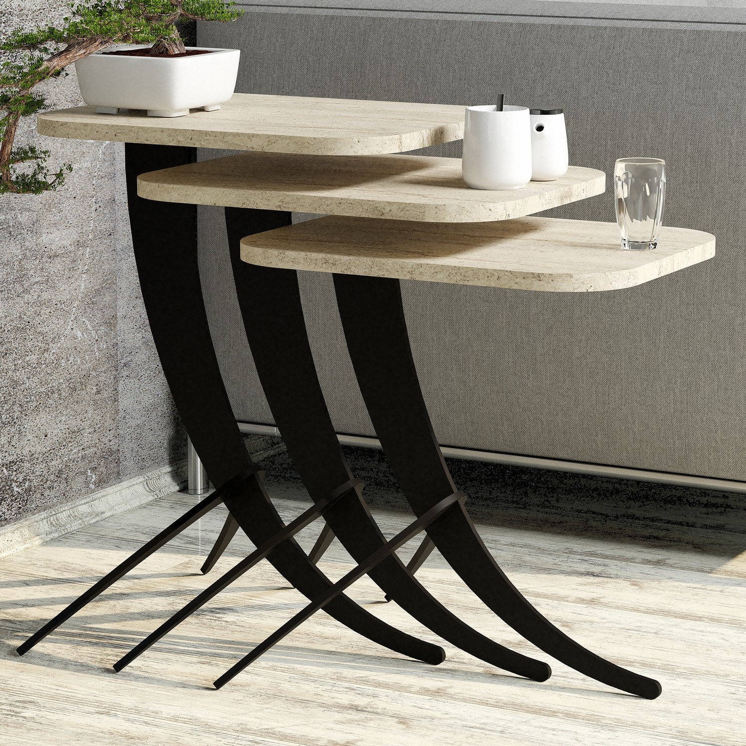 845HCT561020-201.jpg Pion 3 - Travertine – Табела за гнездење (3 парчиња) - Image 1