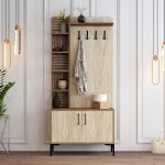 Viyana D - Walnut, Travertine – Гардеробер за претсобје