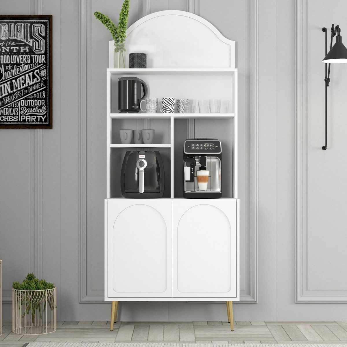 Lyon 80 - White, Gold – Кабинет за кафе бар - Image 5