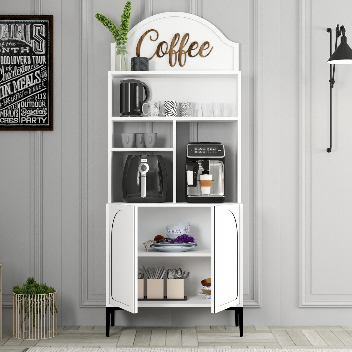 Lyon 80 - White, Black – Кабинет за кафе бар - Image 2