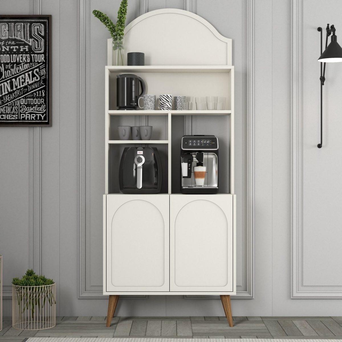 Lyon 80 - Cream, Walnut – Кабинет за кафе бар - Image 5