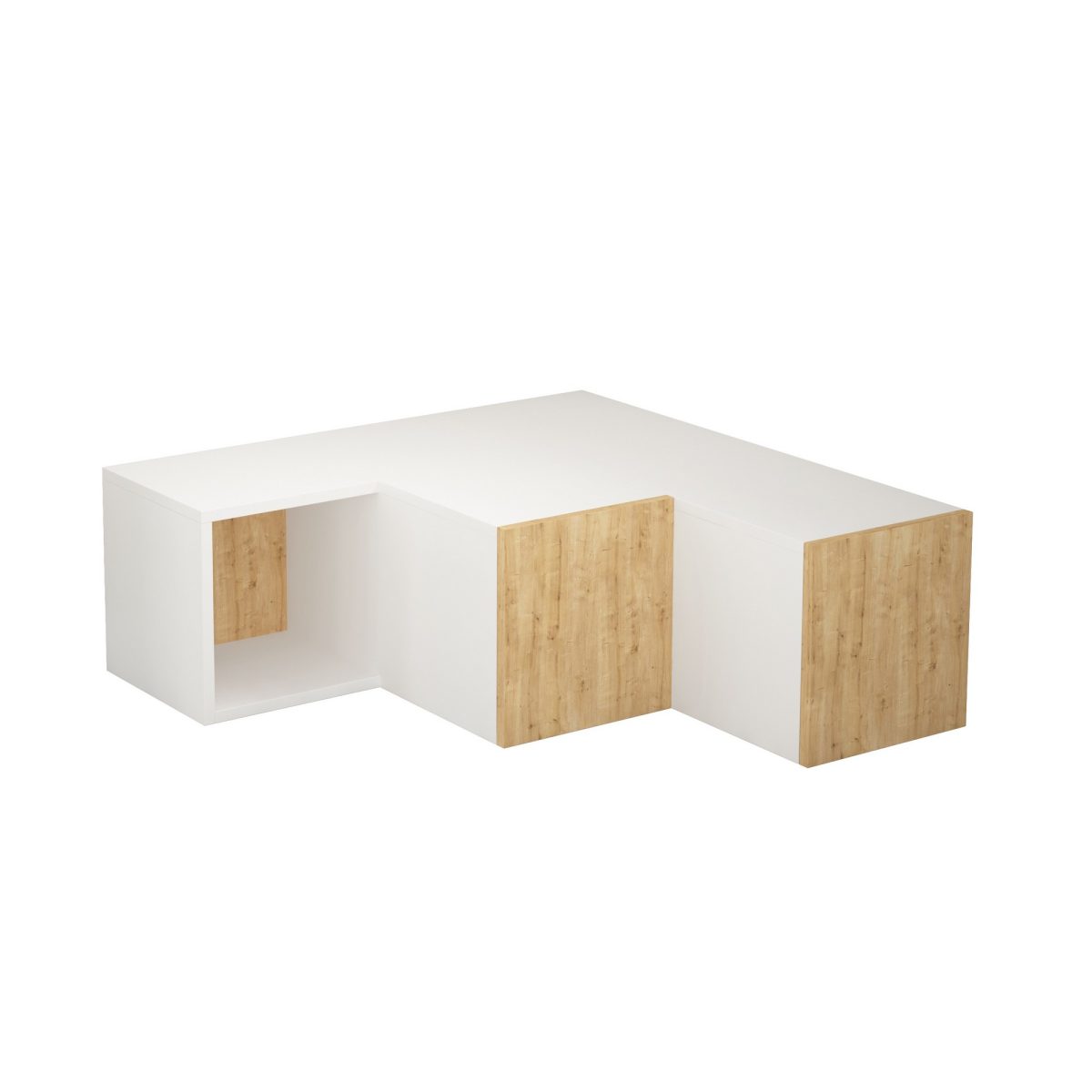 Compact - White, Oak – ТВ комода - Image 3