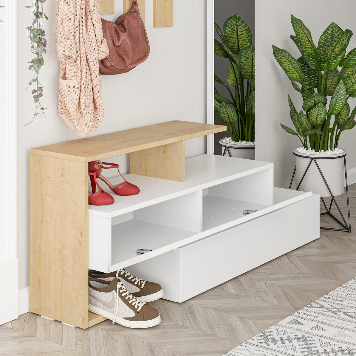 Ramda - Oak – Гардеробер за претсобје - Image 3