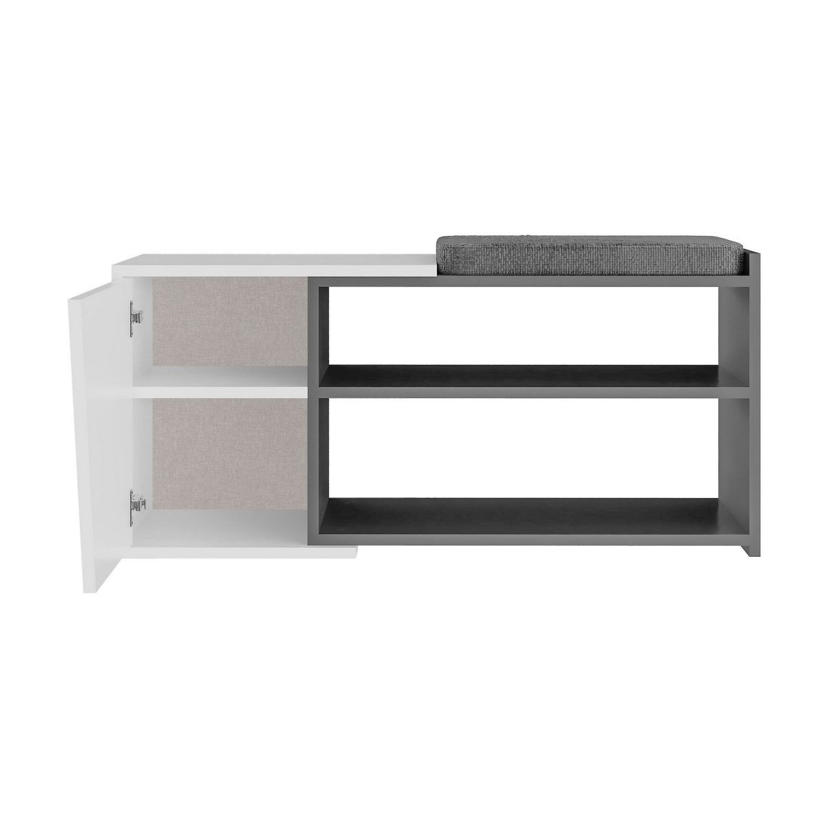 Fiona Bench - Anthracite, White – Чевларник - Image 4