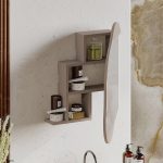 Cloud Storage Bathroom Wall Mirror - Light Mocha – Кабинет за бања