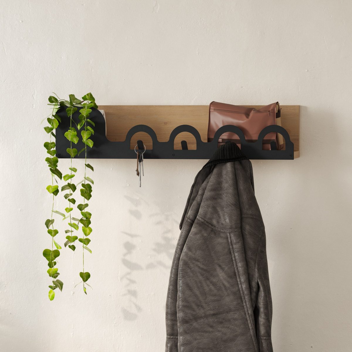 Liora Hanger - Sapphire, Oak – Закачалка за палто - Image 2