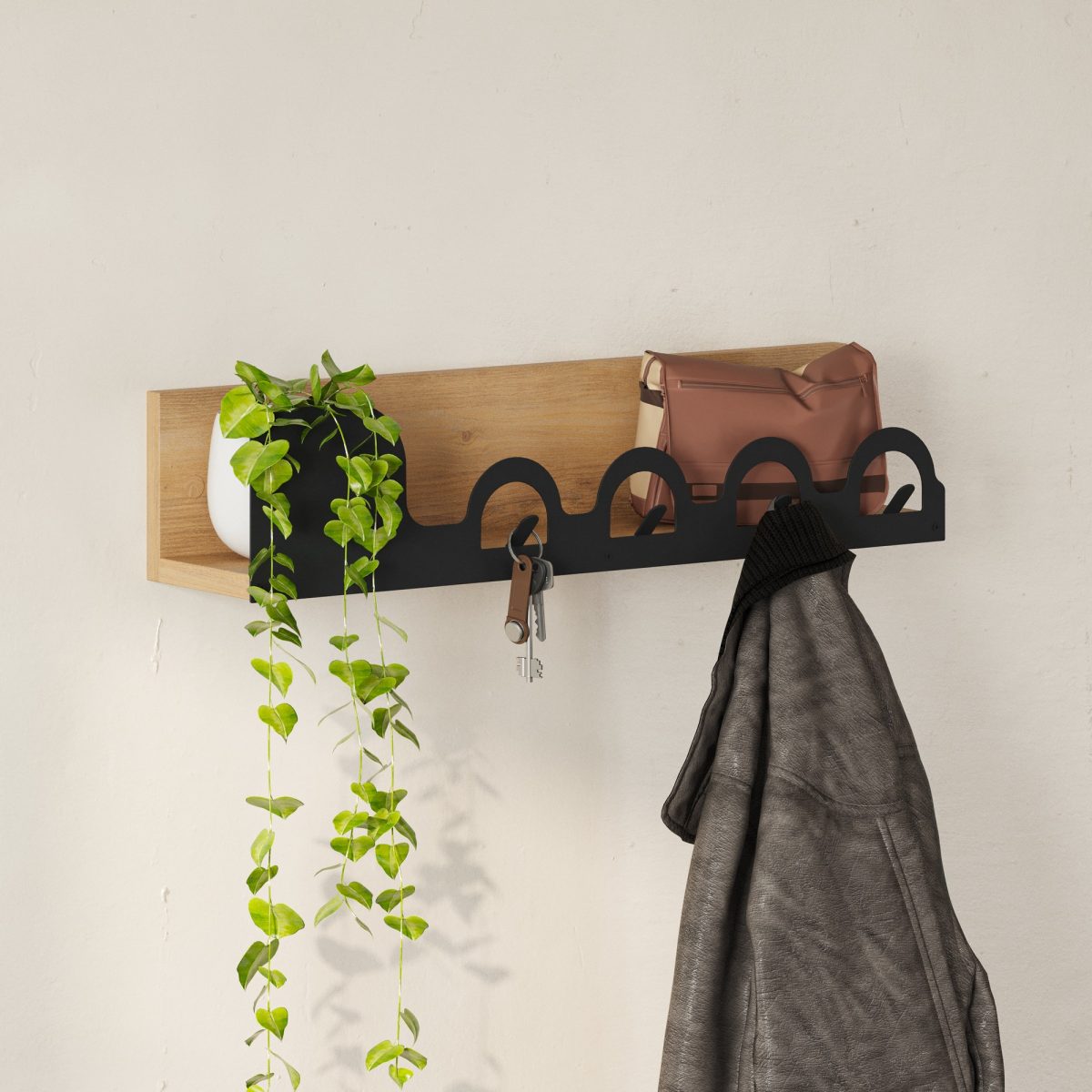 Liora Hanger - Sapphire, Oak – Закачалка за палто - Image 4