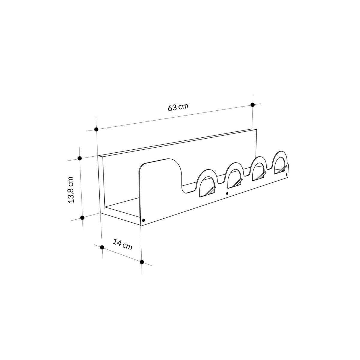 Liora Hanger - Sapphire, Oak – Закачалка за палто - Image 6