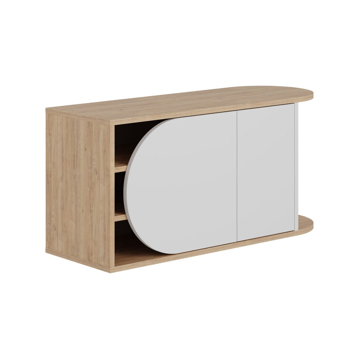 Nova Shoe Bench - Oak, White – Чевларник - Image 6