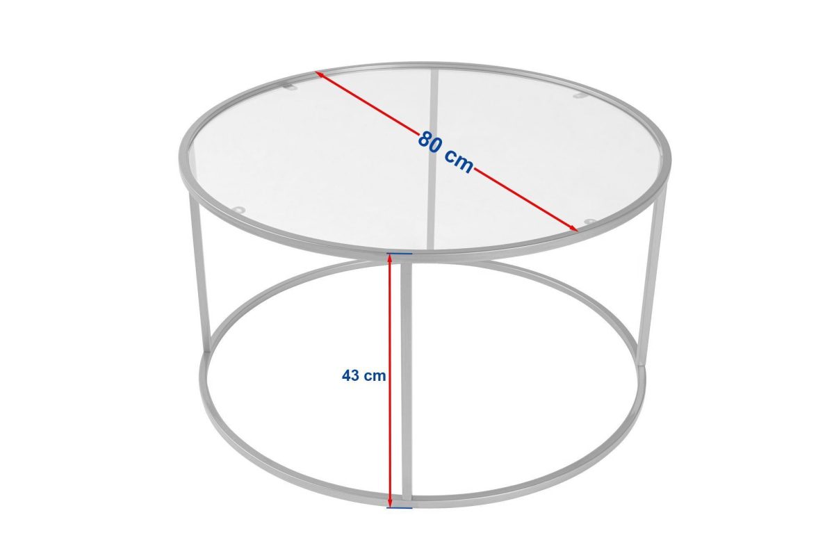 Aurum - 80 - Gold, Transparent – Маса за кафе - Image 6