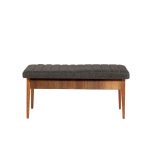 Vina Bench Anthracite, Walnut – Клупа