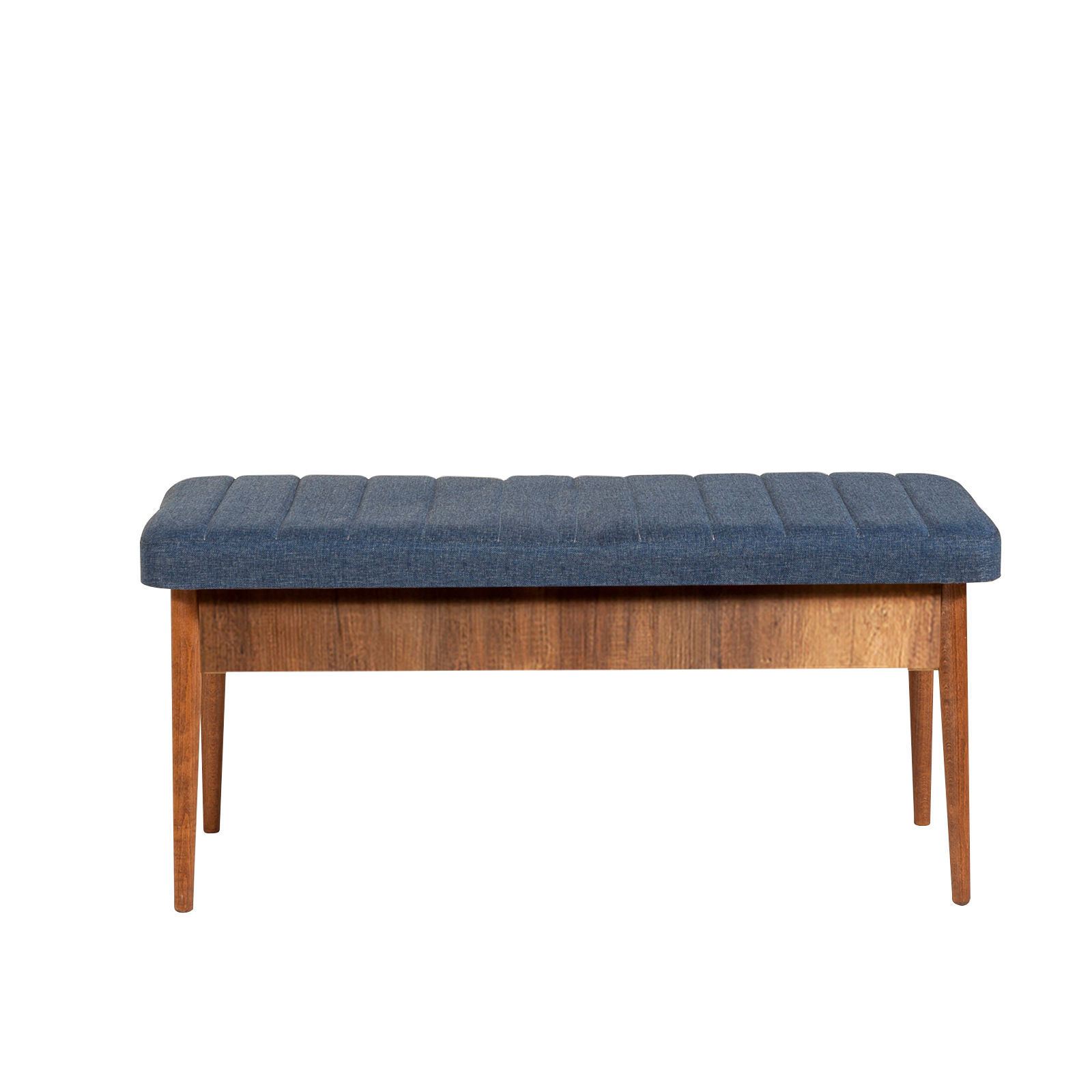 869VEL513720-201.jpg Vina Bench Dark Blue, Walnut – Клупа - Image 1