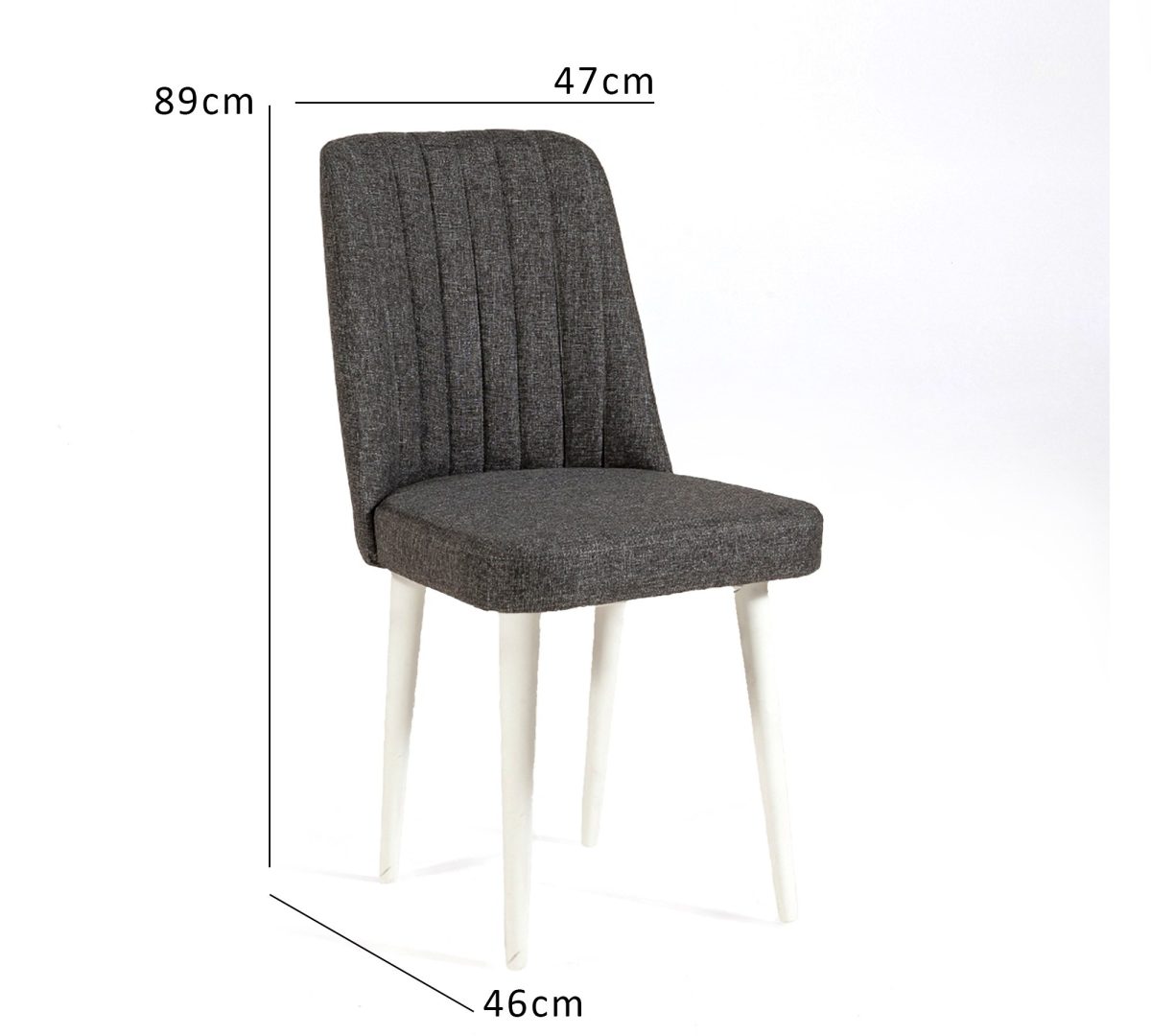 Vina Sandalye Anthracite, White – Стол - Image 5