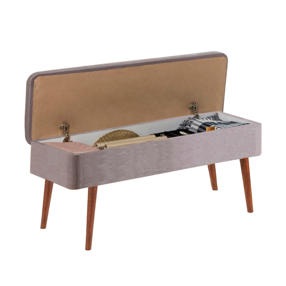 Vina 0701 - 2 - Walnut, Grey – Клупа - Image 3