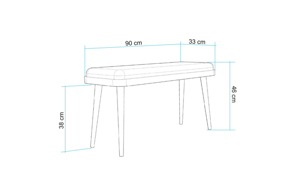 Vina Mini 1005 - Oak, Cream – Клупа - Image 3