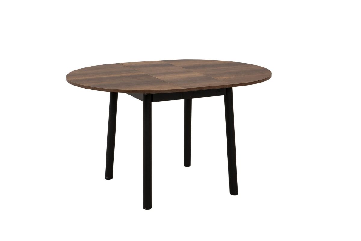 Oliver - Walnut, Black – Трпезариска маса што може да се прошири - Image 4