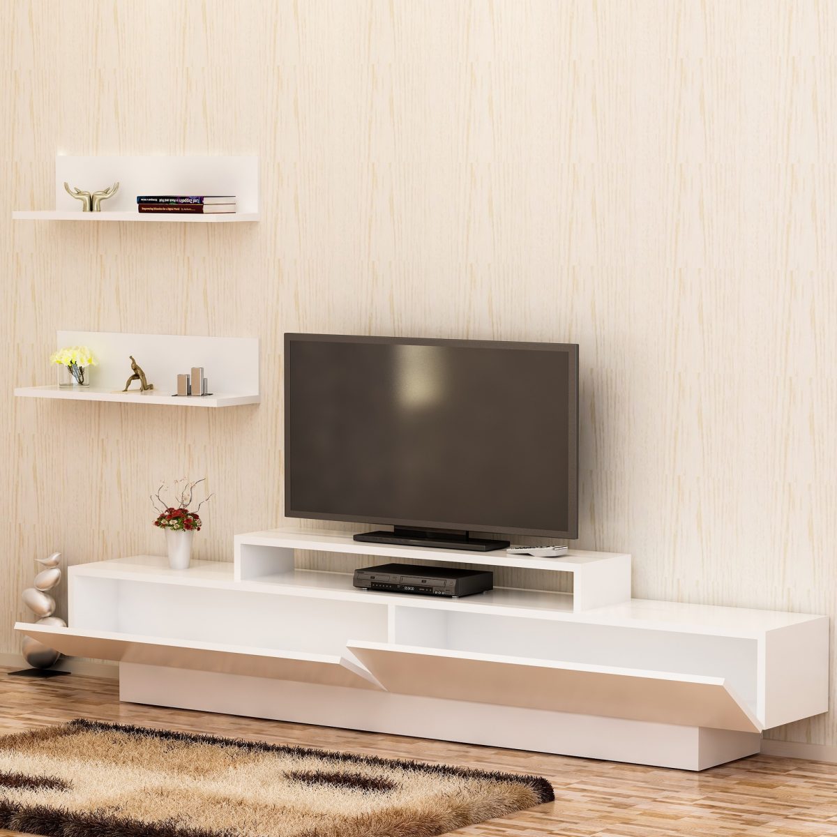Lucca TV - White, White – ТВ комода - Image 2