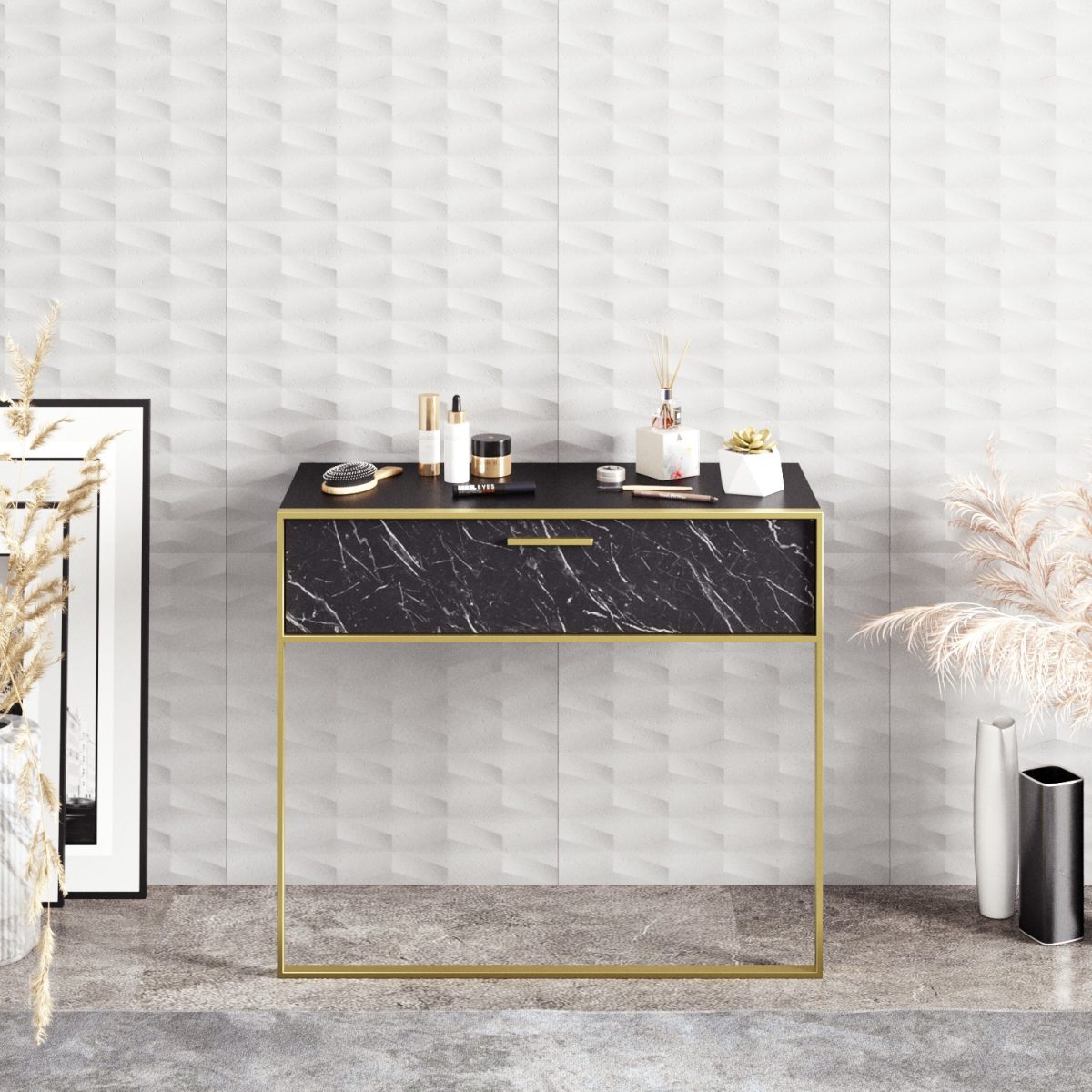 Polka - Black – Декоративна конзолна маса - Image 2