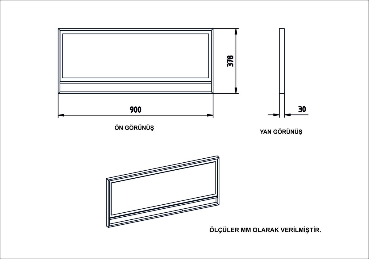 Polka Aynalı - Black – Декоративна конзолна маса - Image 5