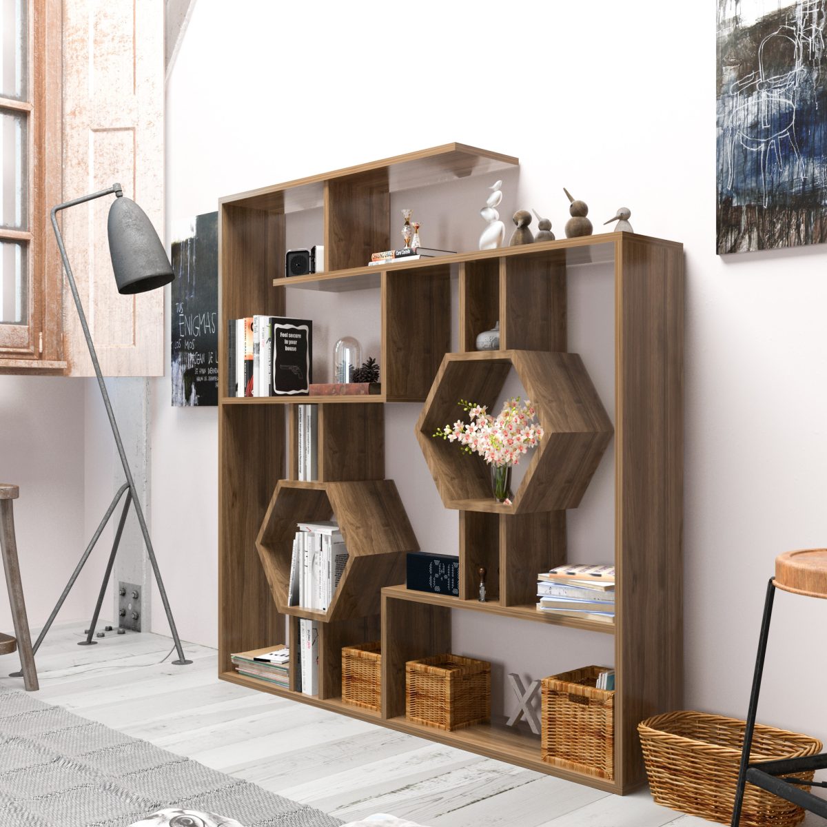 Tamara - Walnut – Полица за книги - Image 2