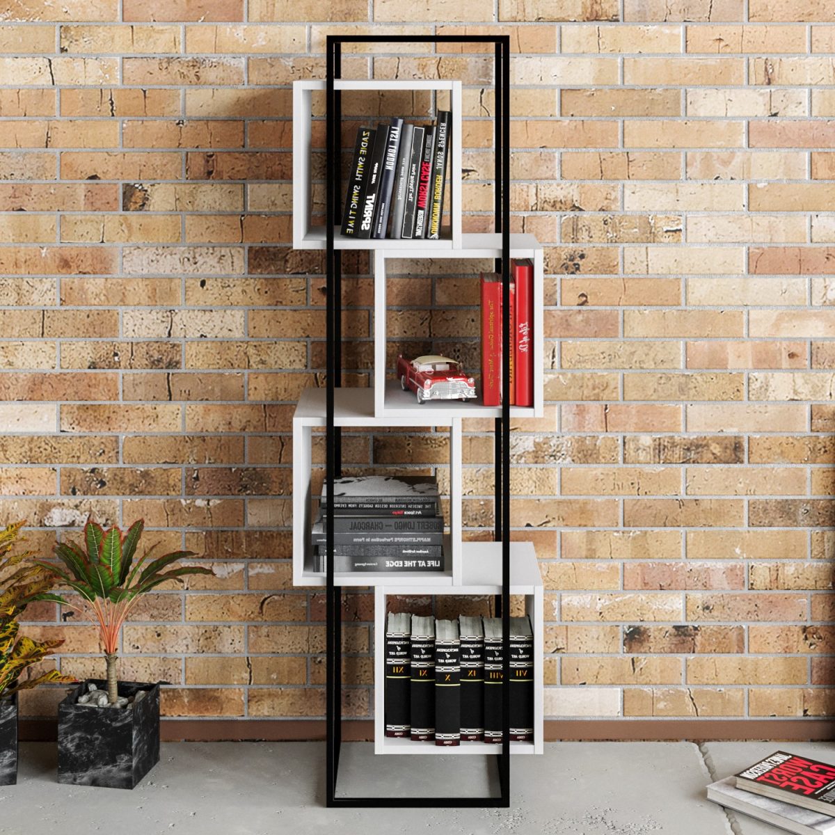 Prada - Black, White – Полица за книги - Image 2