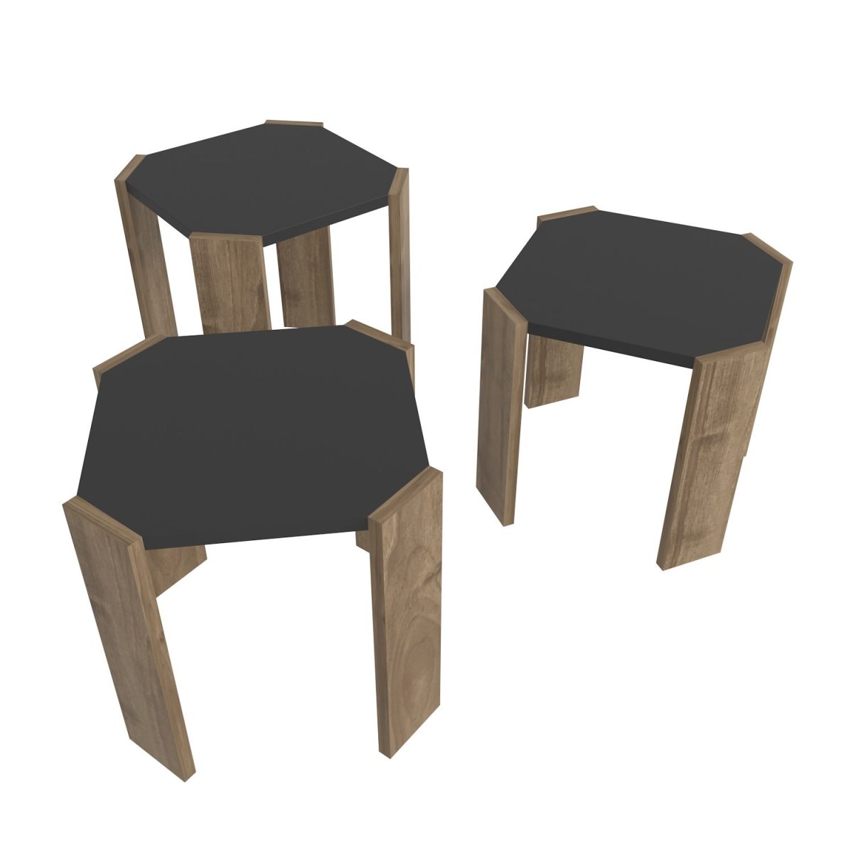 Lori - Anthracite, Walnut – Маса за кафе - Image 7