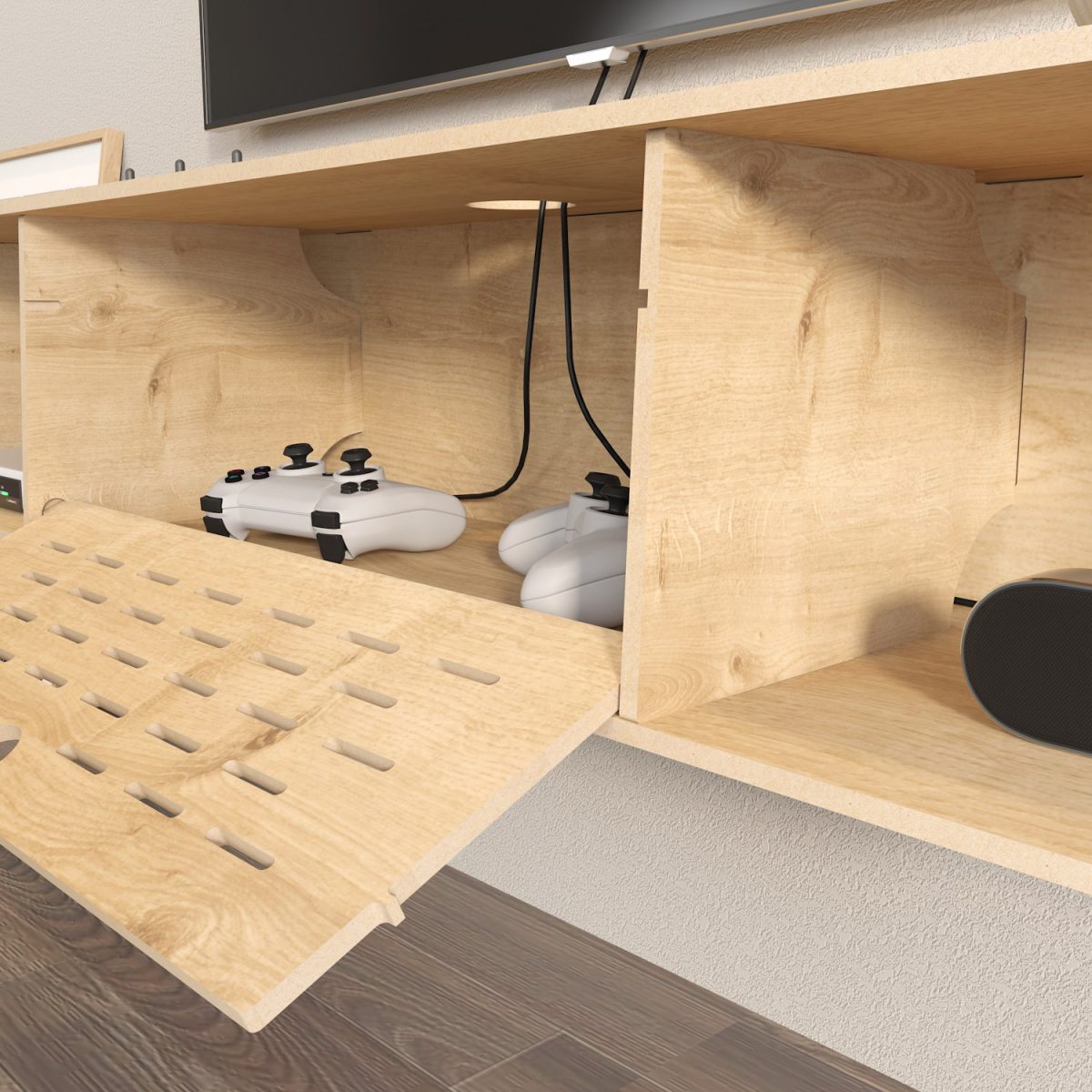 Sima - Oak – ТВ комода - Image 4