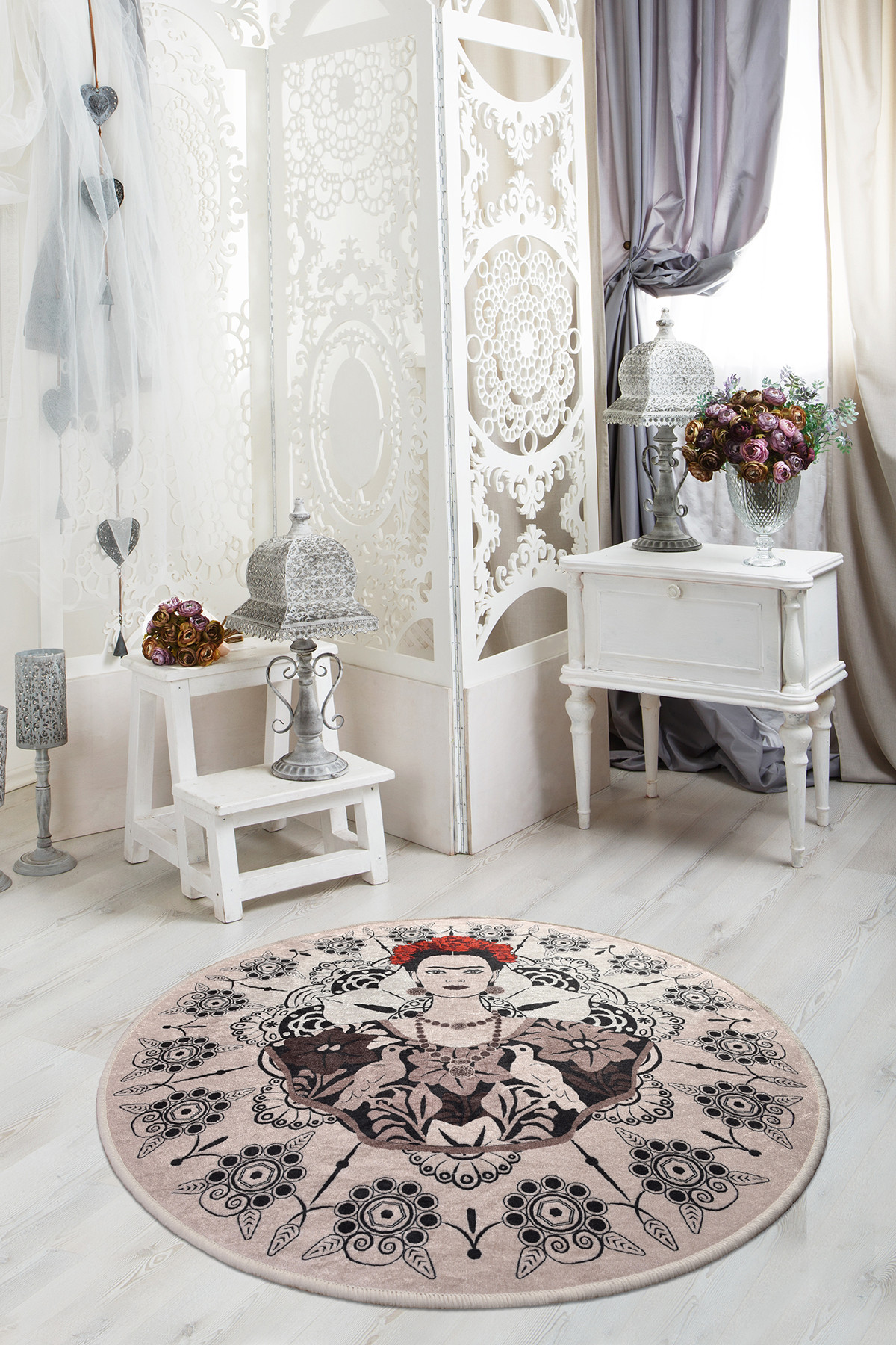 882CHL107420-201.jpg Frida Round – Тепих (100 см) - Image 1