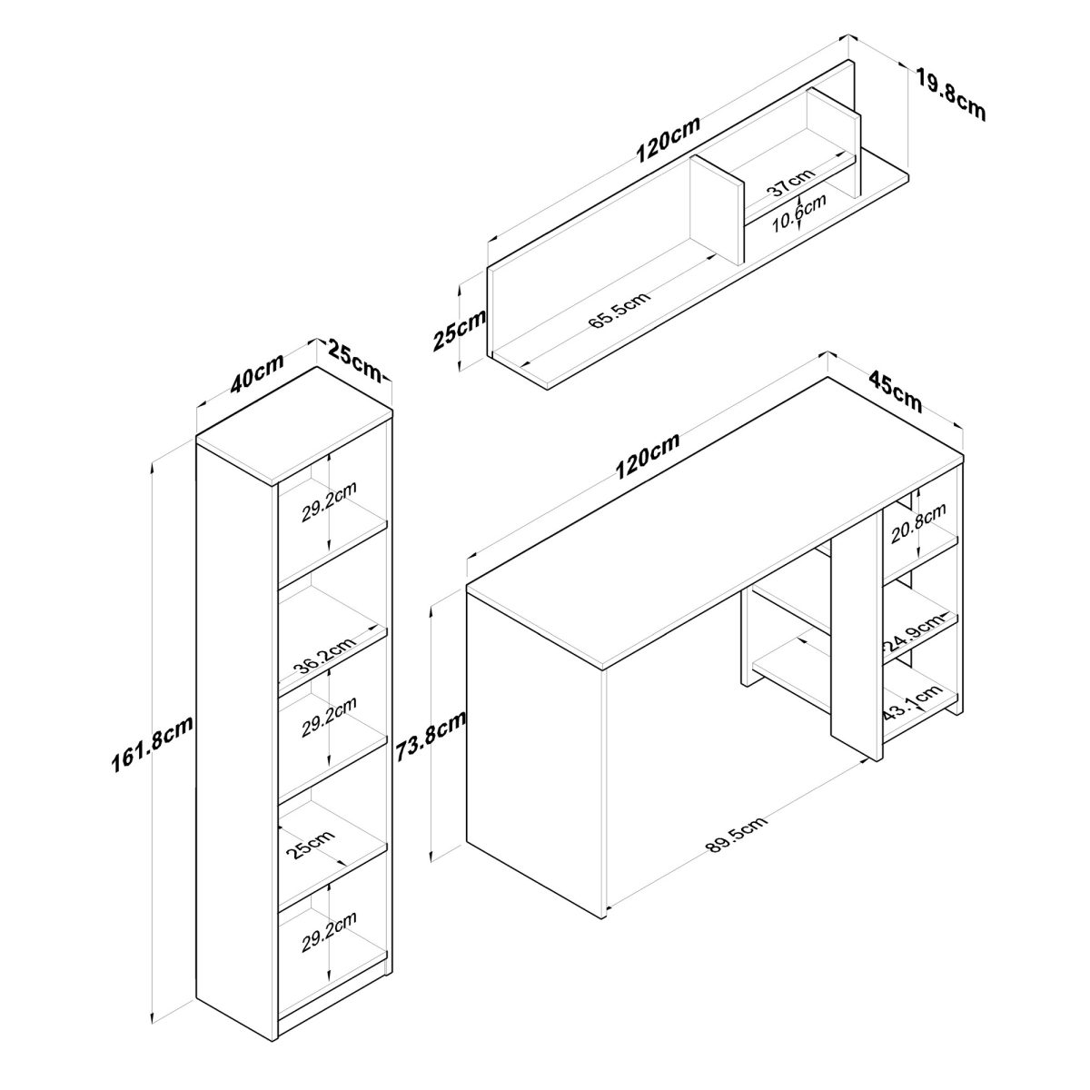 HA125 - 3428 – Канцелариско биро - Image 10