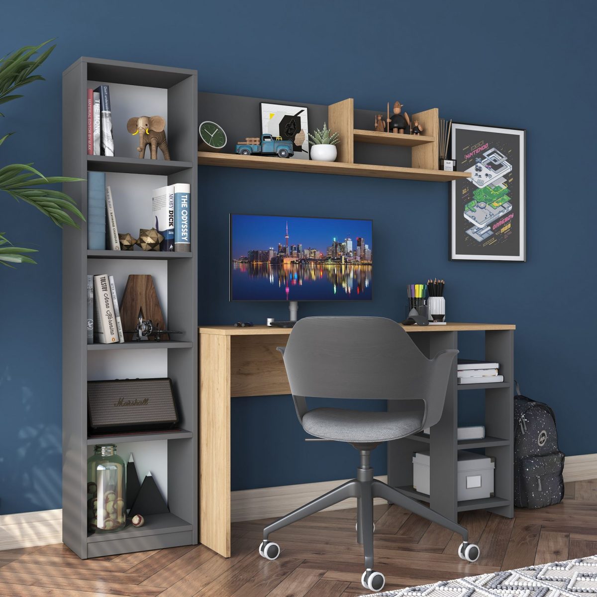 HA125 - 2699 – Биро за учење и полица за книги - Image 4