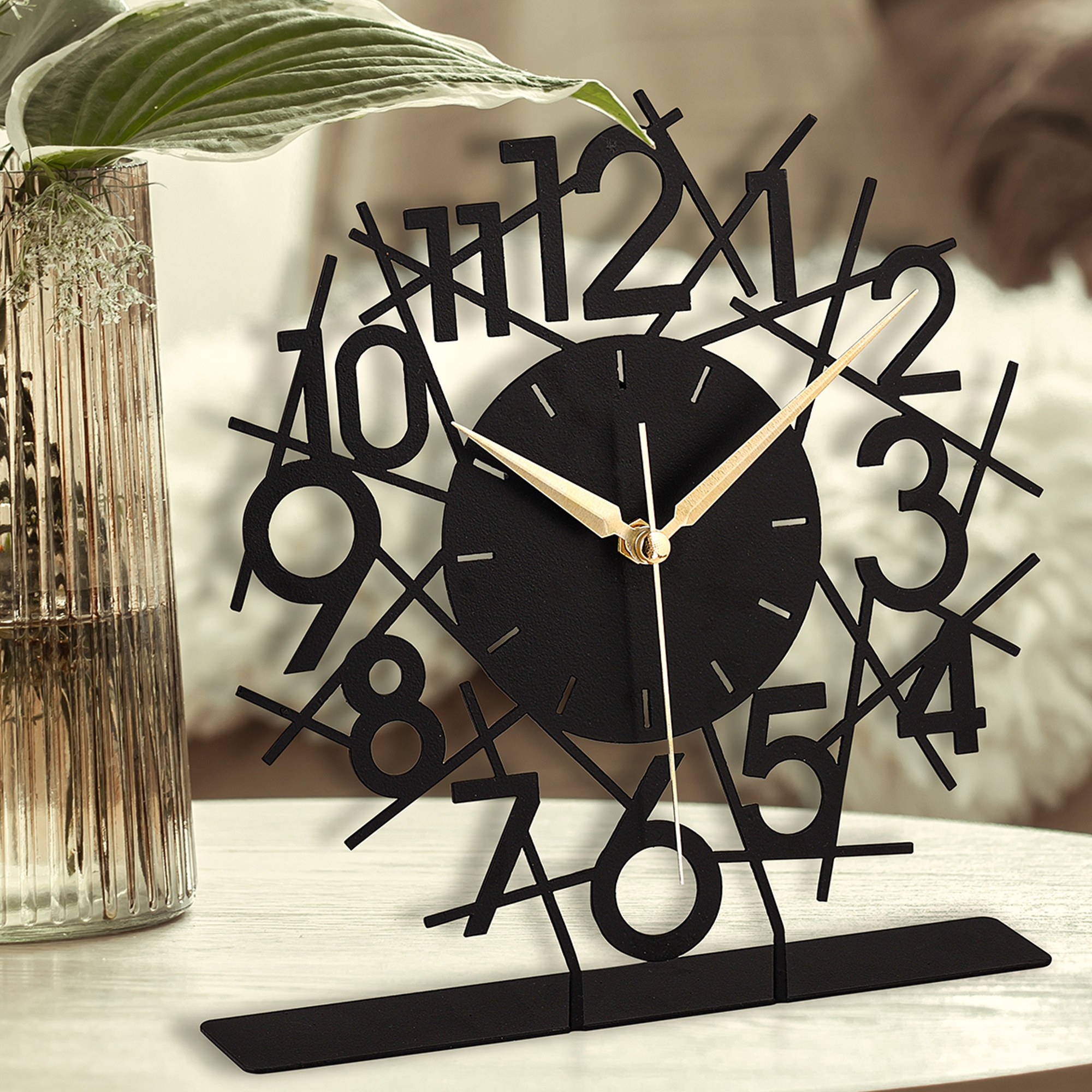 901LMN113720-201.jpg Lineal - Black – Декоративен часовник - Image 1