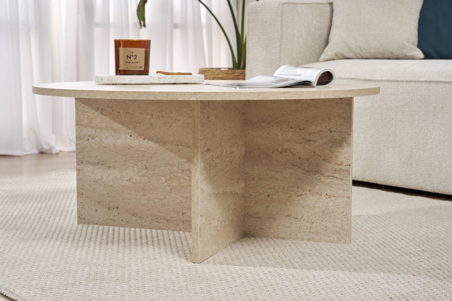 Soleil - Travertine – Маса за кафе - Image 4