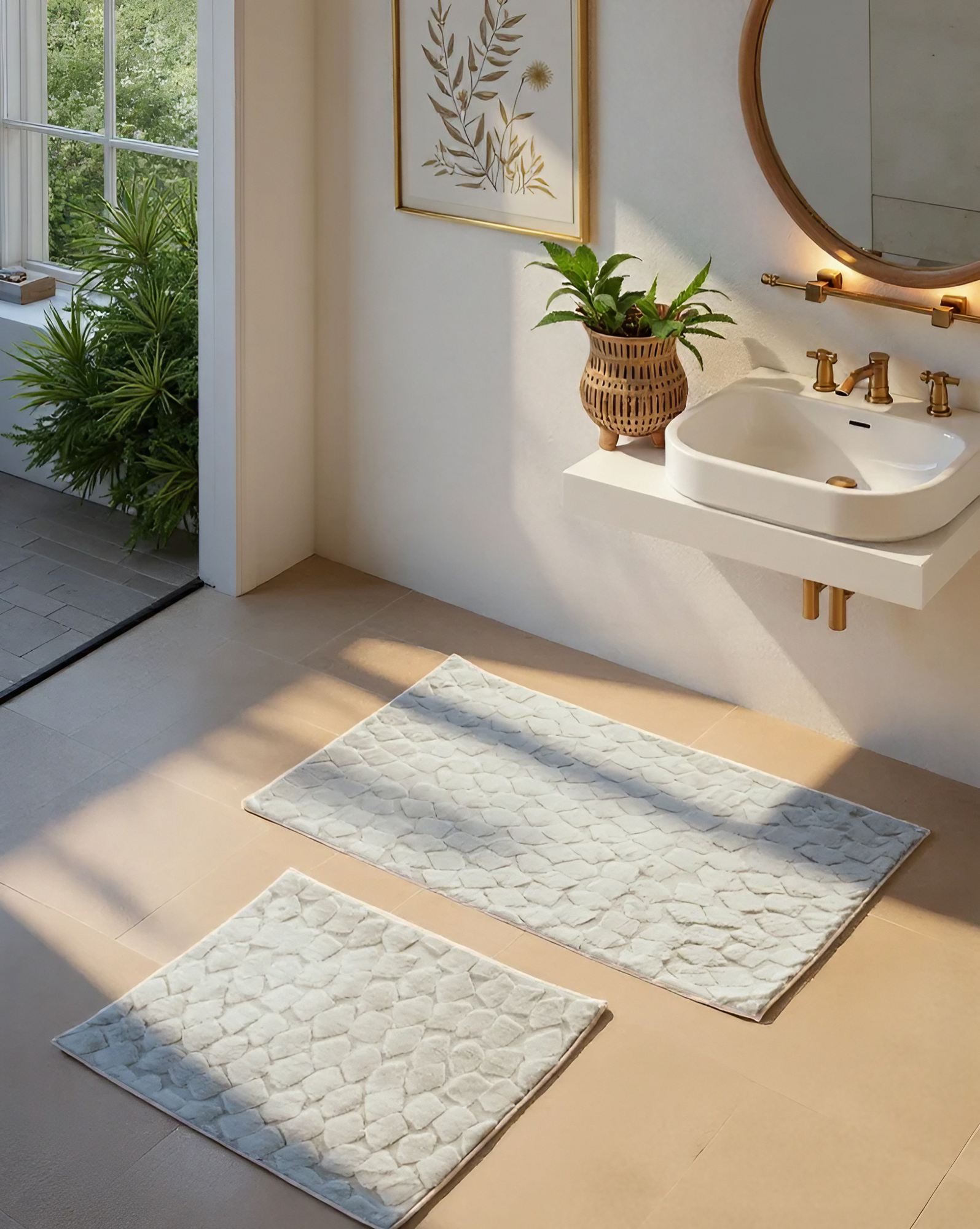 925WTN170120-201.jpg Rabbit - Grey – Патосници за бања (2 парчиња) - Image 1