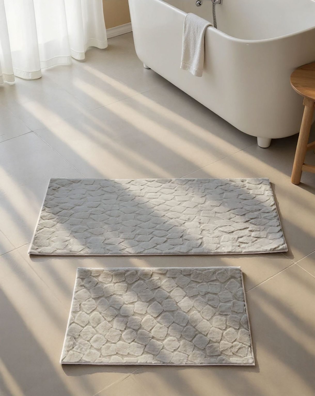 Rabbit - Taupe Grey – Патосници за бања (2 парчиња) - Image 2