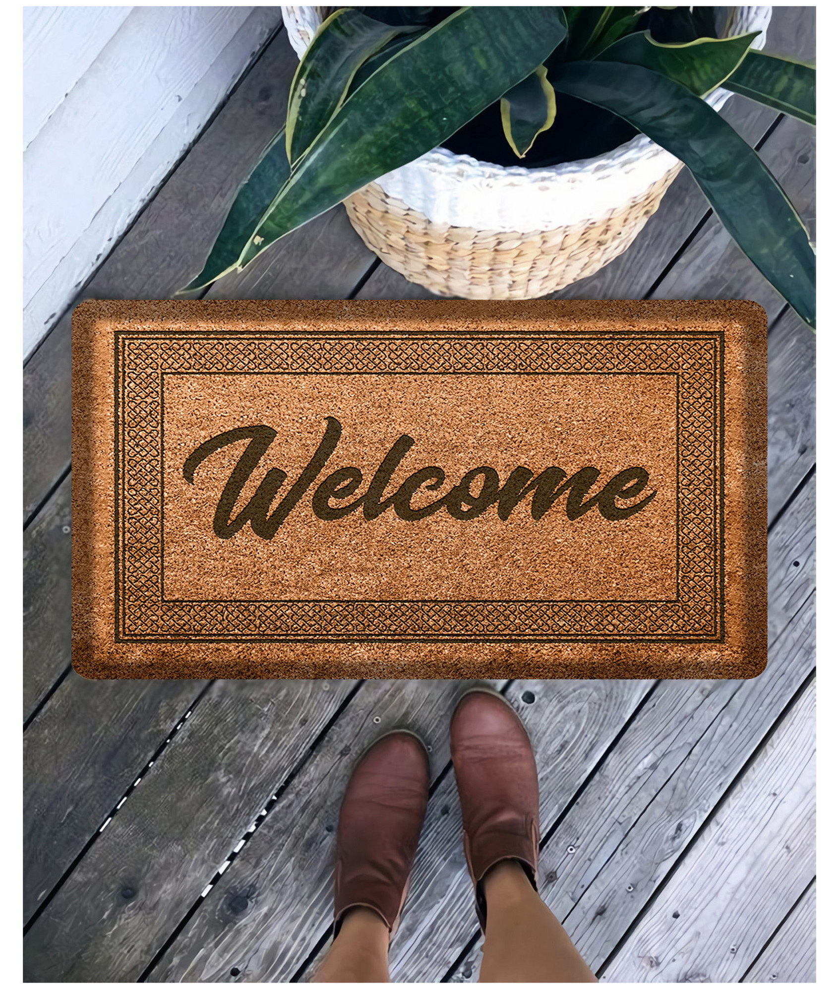 932ELT334720-201.jpg Paspası - Brown – Черга за пред врата - Image 1