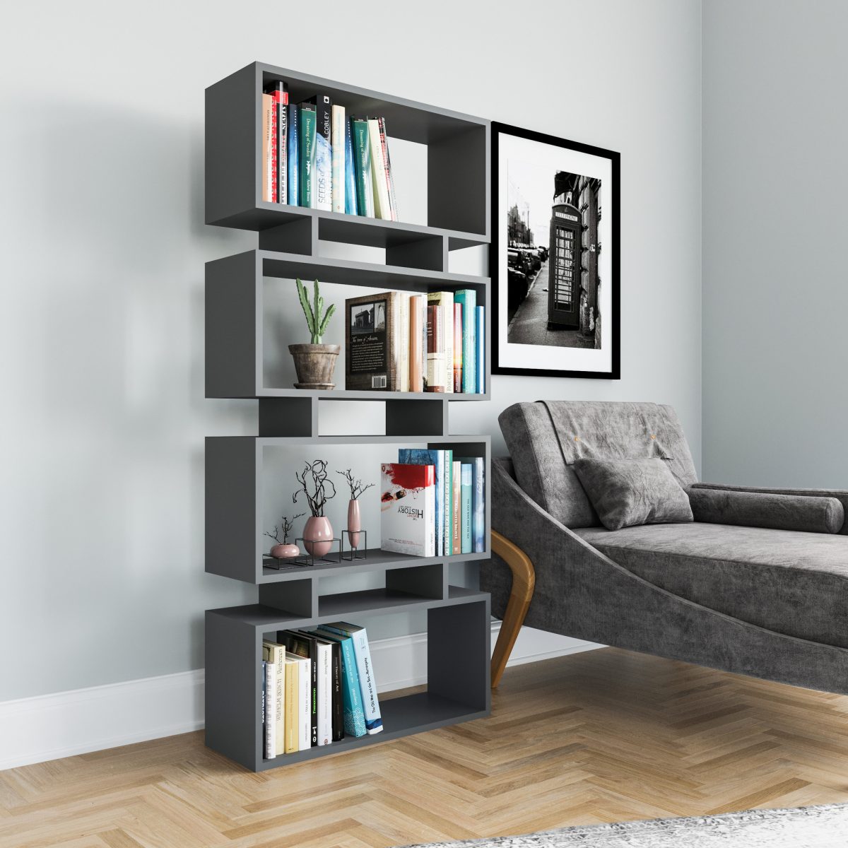 Langdon - Anthracite – Полица за книги - Image 2