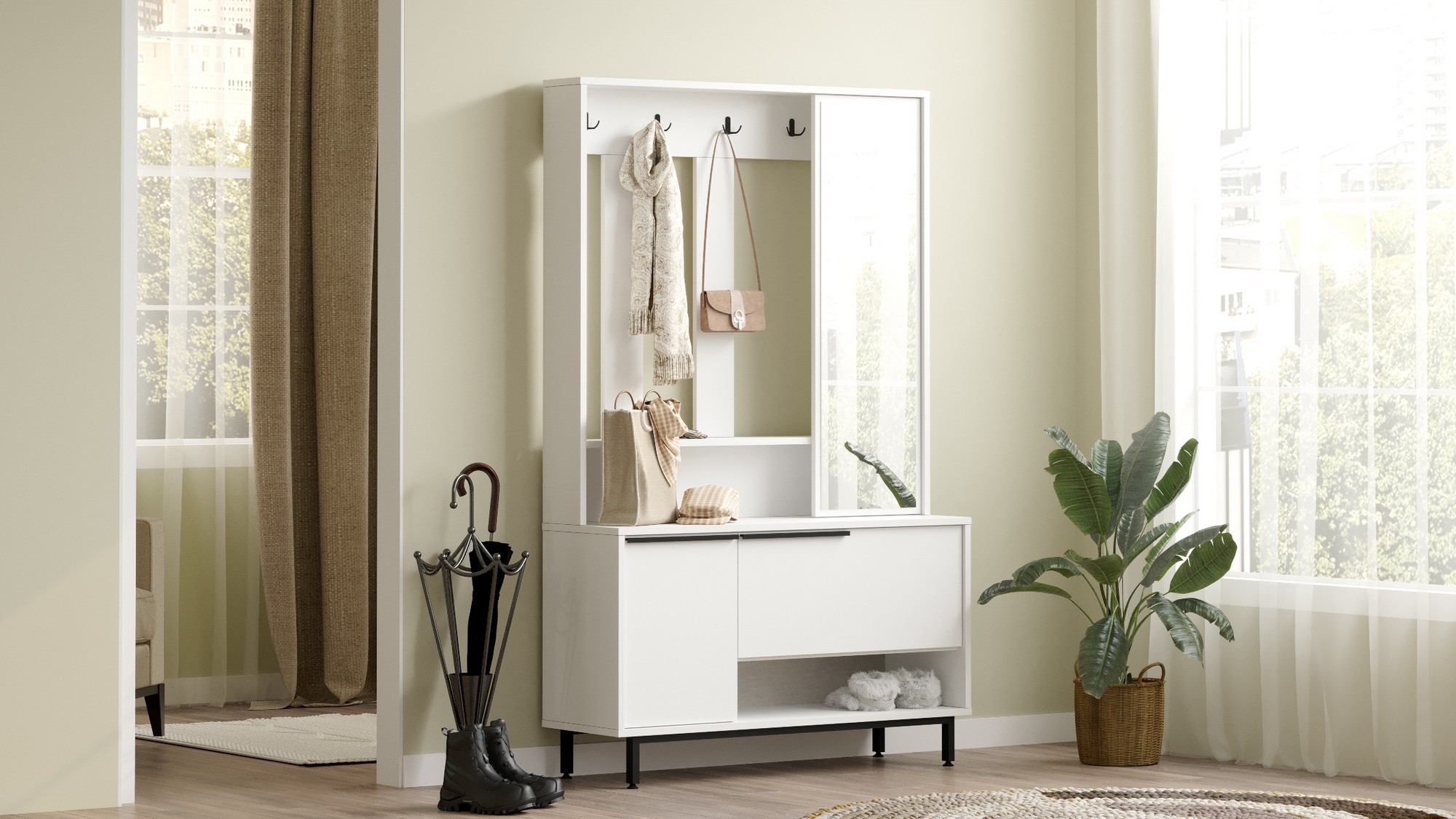 956LCS348320-201.jpg On11-W – Гардеробер за претсобје - Image 1