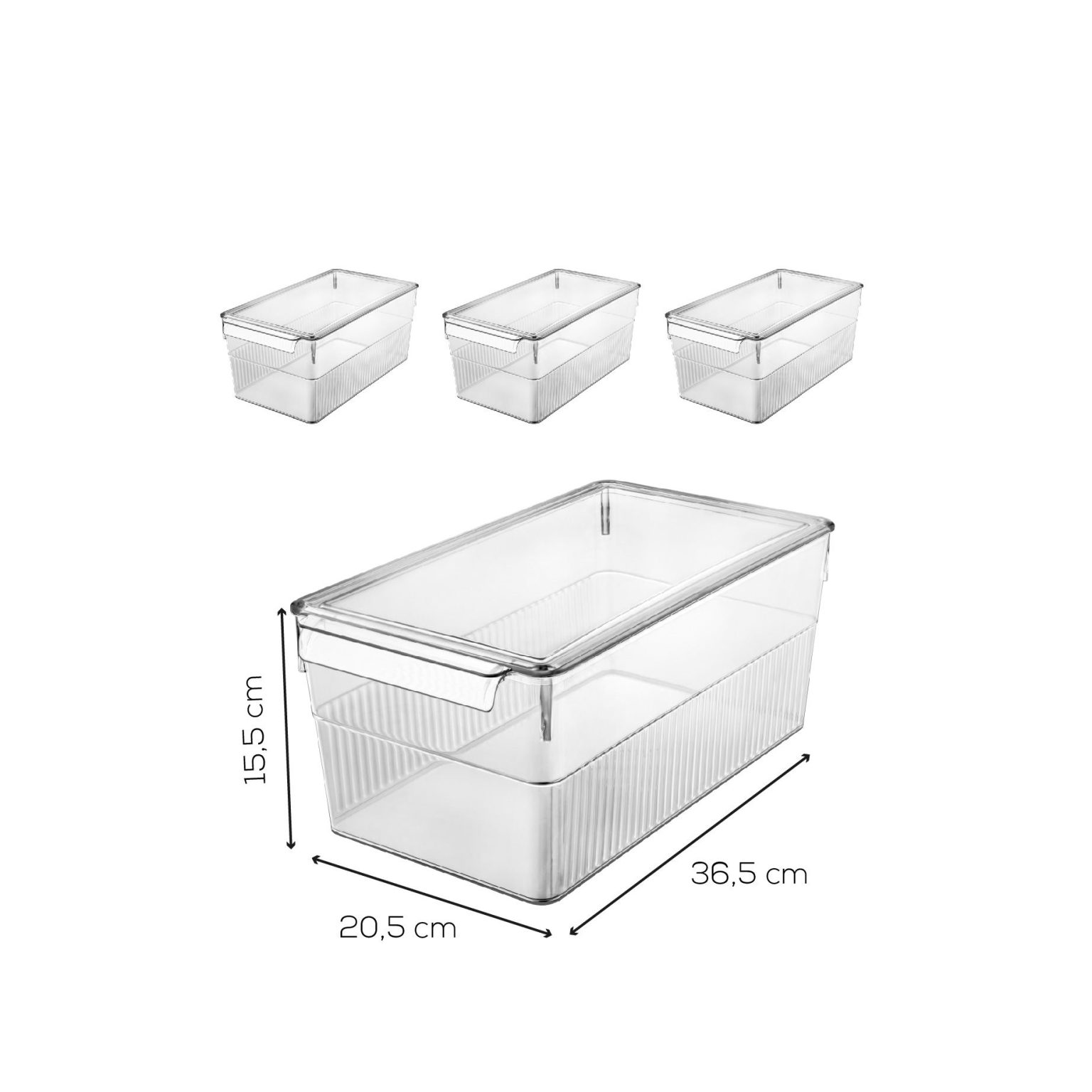 F-228 - Transparent – Комплет за организатор на фрижидер (3 парчиња) - Image 4