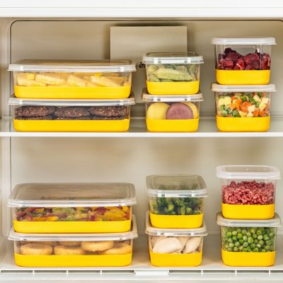 4A4B4C - Yellow – Комплет за организатор на фрижидер (12 парчиња)