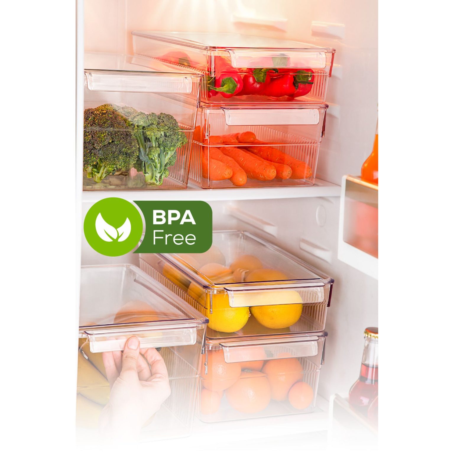 F-226 - Transparent – Комплет за организатор на фрижидер (3 парчиња) - Image 2