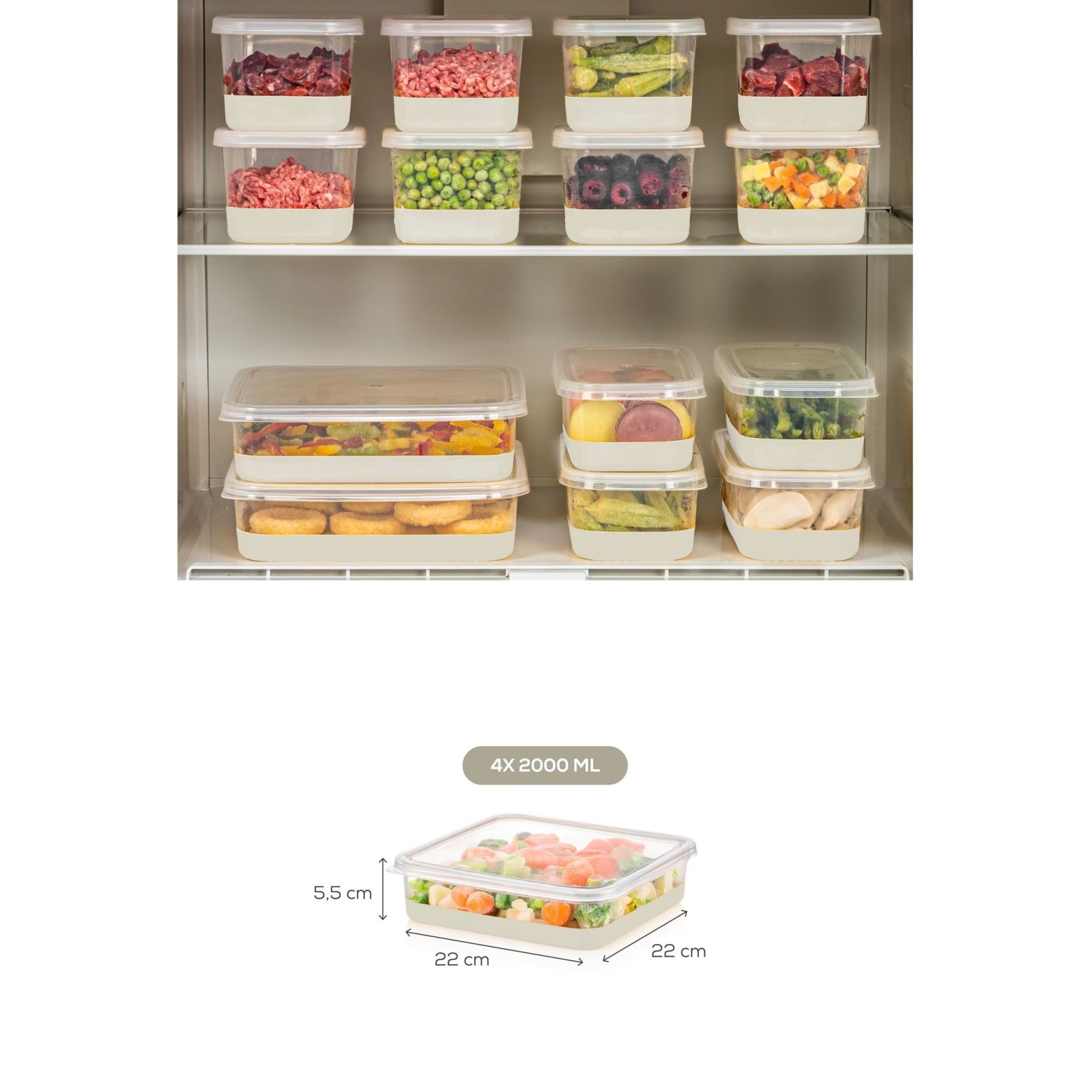 4C - Grey – Комплет за организатор на фрижидер (4 парчиња) - Image 6