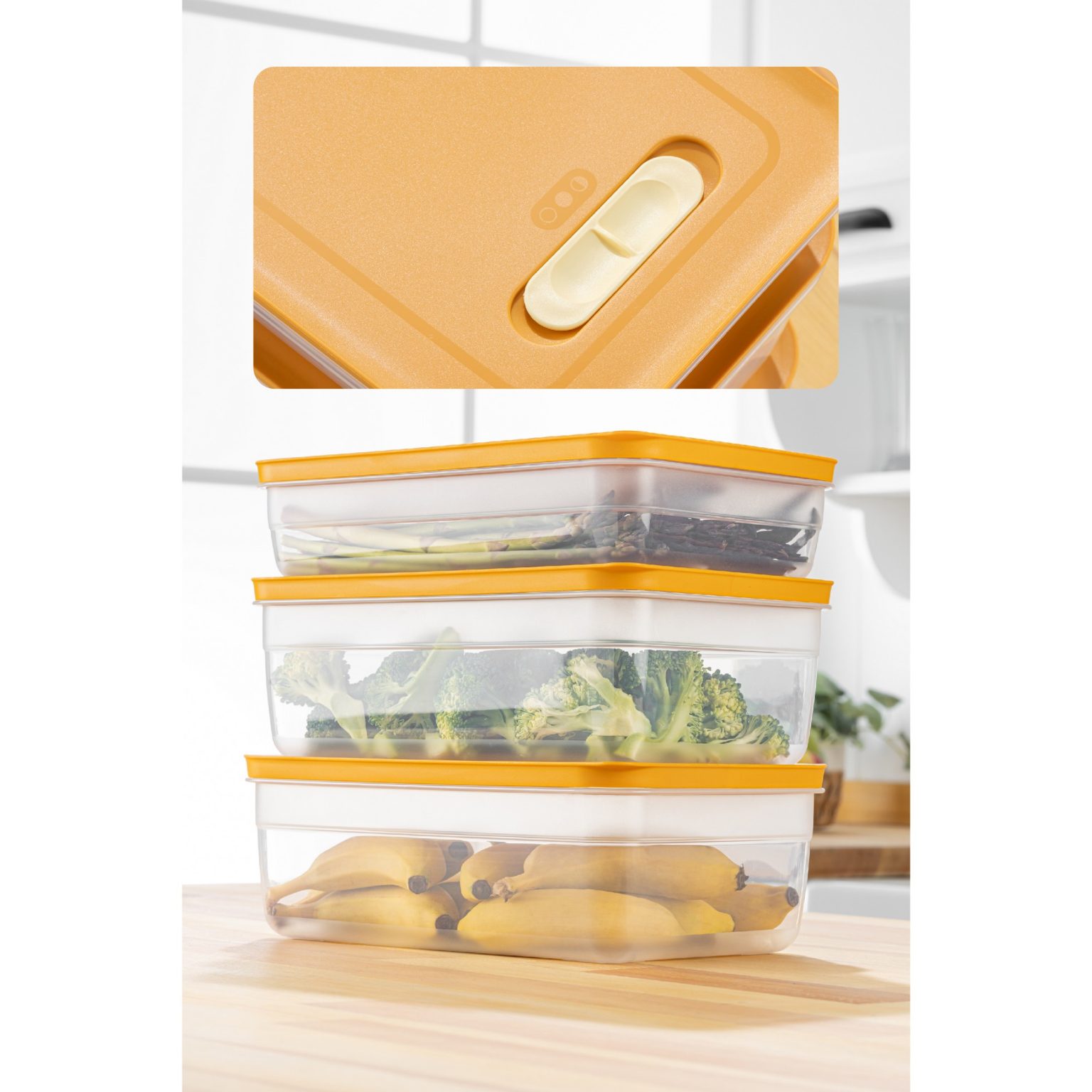 HK3LU - Orange – Комплет кутии за складирање (3 парчиња) - Image 2