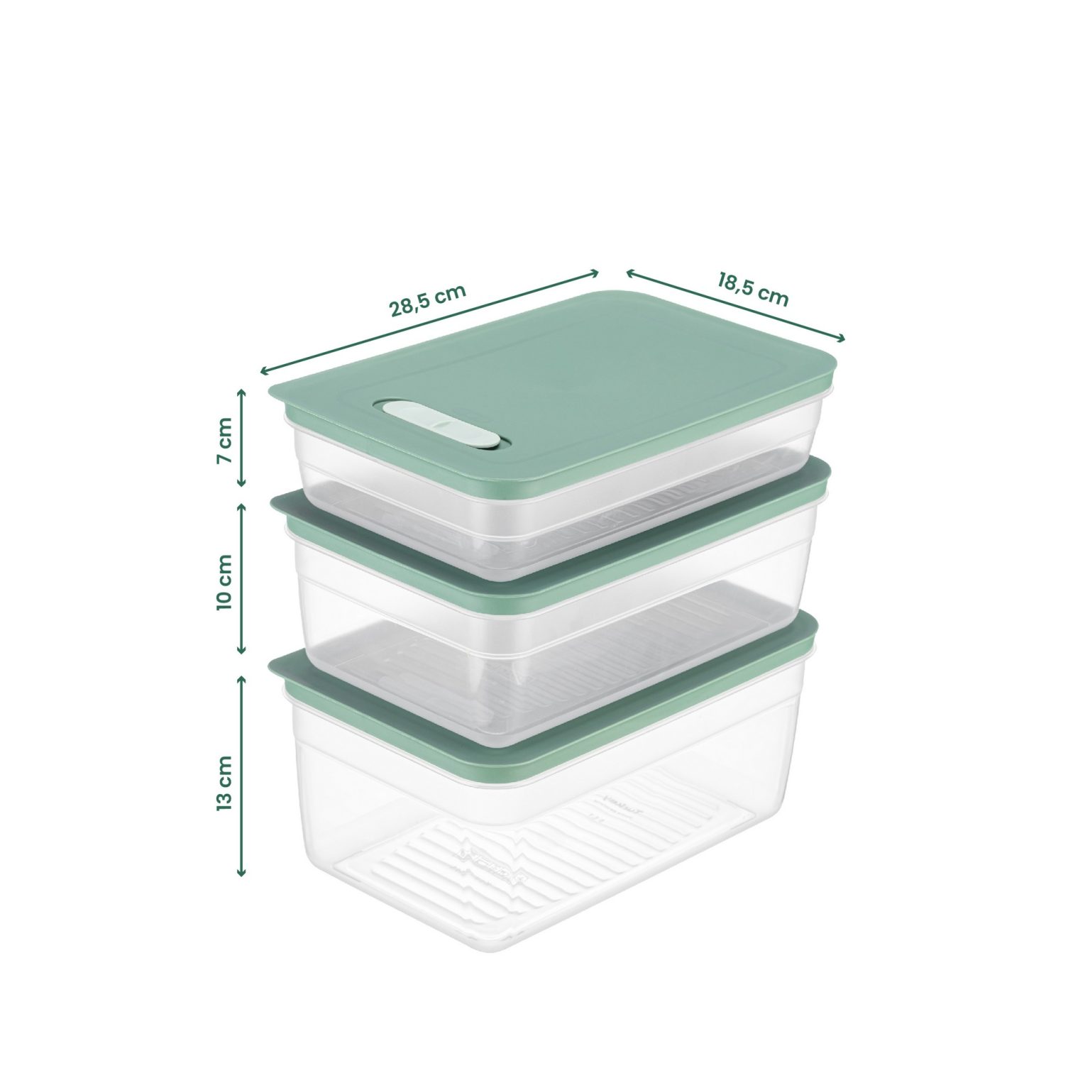 HK3LU - Green – Комплет кутии за складирање (3 парчиња) - Image 5