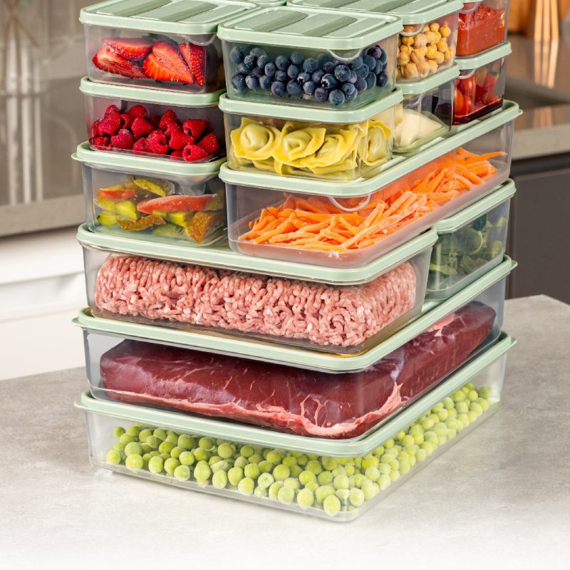 YBLLA18LI - Mint – Комплет кутии за складирање (18 парчиња)