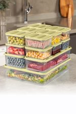 YBLLA15LI - Yellow – Комплет кутии за складирање (15 парчиња)