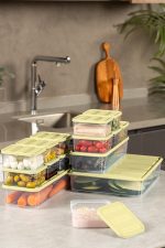 YBLLA15LI - Yellow – Комплет кутии за складирање (15 парчиња) - Image 3